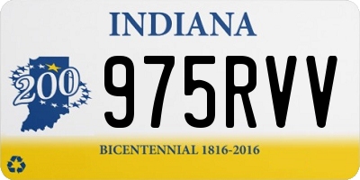 IN license plate 975RVV