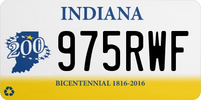 IN license plate 975RWF