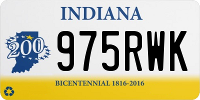 IN license plate 975RWK