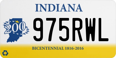IN license plate 975RWL