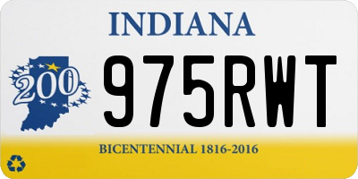 IN license plate 975RWT