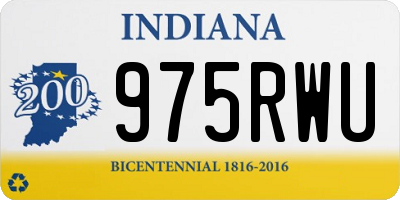 IN license plate 975RWU