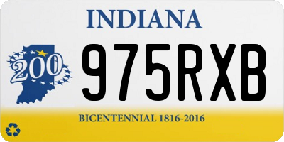 IN license plate 975RXB
