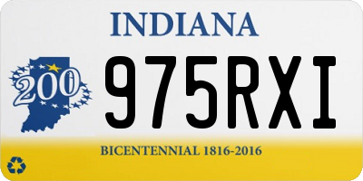 IN license plate 975RXI