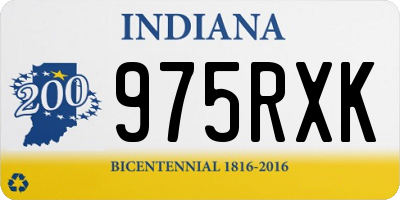 IN license plate 975RXK