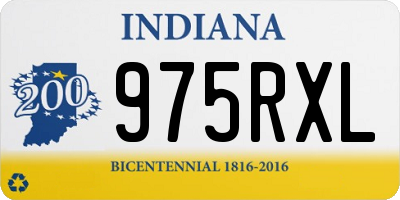 IN license plate 975RXL