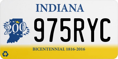 IN license plate 975RYC