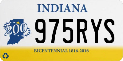 IN license plate 975RYS