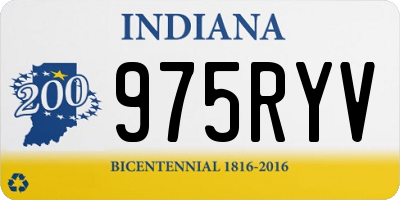 IN license plate 975RYV