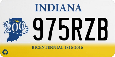 IN license plate 975RZB