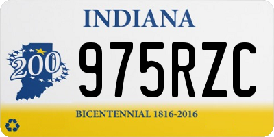 IN license plate 975RZC