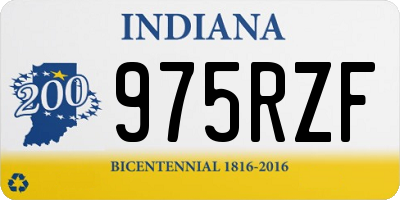 IN license plate 975RZF