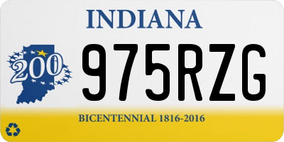 IN license plate 975RZG