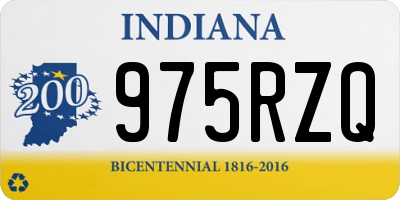 IN license plate 975RZQ
