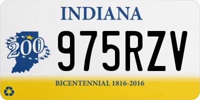 IN license plate 975RZV