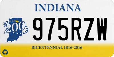 IN license plate 975RZW