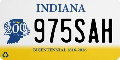 IN license plate 975SAH