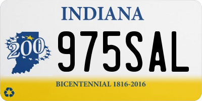 IN license plate 975SAL