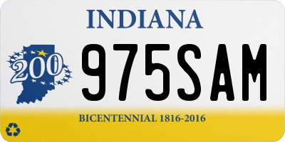 IN license plate 975SAM