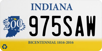 IN license plate 975SAW