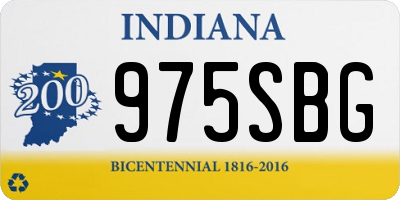 IN license plate 975SBG