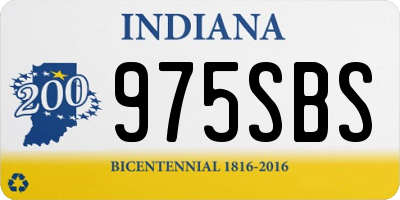 IN license plate 975SBS