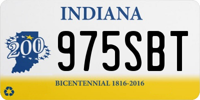 IN license plate 975SBT