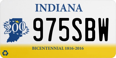 IN license plate 975SBW