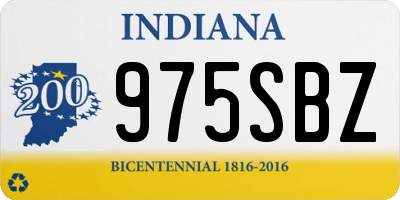 IN license plate 975SBZ