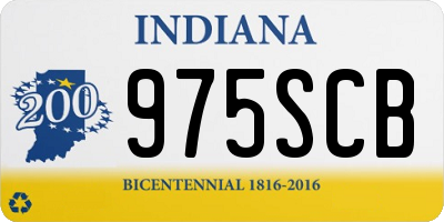 IN license plate 975SCB