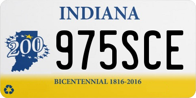 IN license plate 975SCE