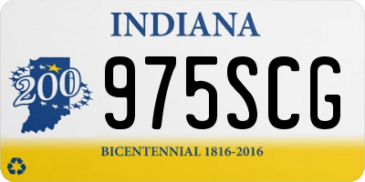 IN license plate 975SCG
