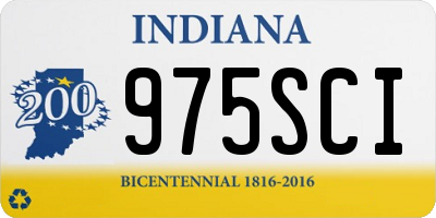 IN license plate 975SCI