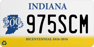 IN license plate 975SCM