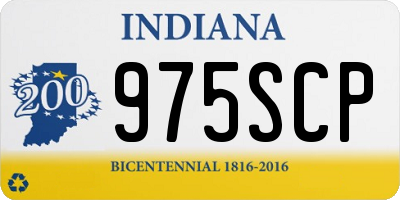 IN license plate 975SCP