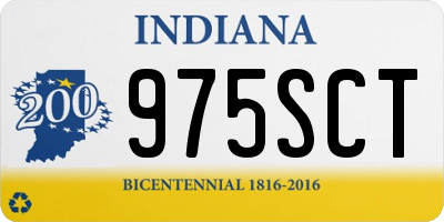 IN license plate 975SCT