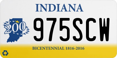IN license plate 975SCW
