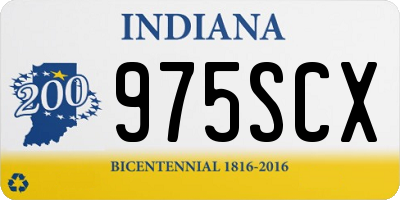 IN license plate 975SCX