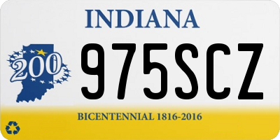IN license plate 975SCZ
