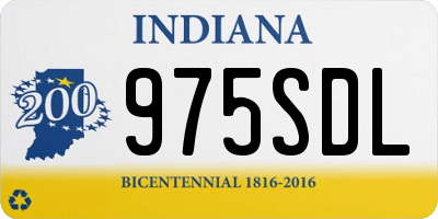 IN license plate 975SDL