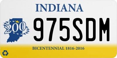 IN license plate 975SDM