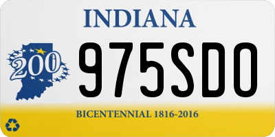 IN license plate 975SDO