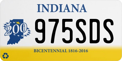 IN license plate 975SDS