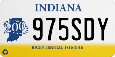 IN license plate 975SDY