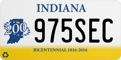 IN license plate 975SEC