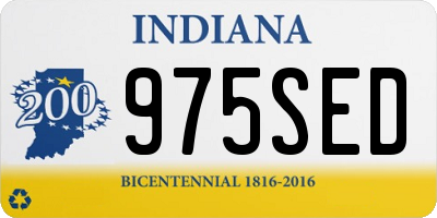 IN license plate 975SED