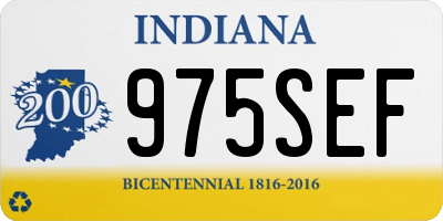 IN license plate 975SEF
