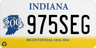 IN license plate 975SEG