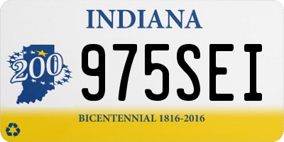 IN license plate 975SEI