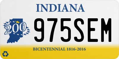 IN license plate 975SEM